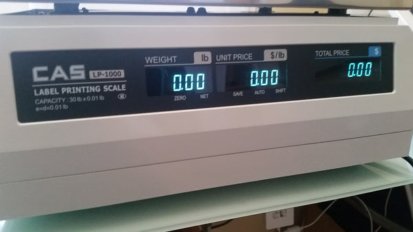 LP 1000N Label Printing Bench Scale without Pole. 30LB Capacity.